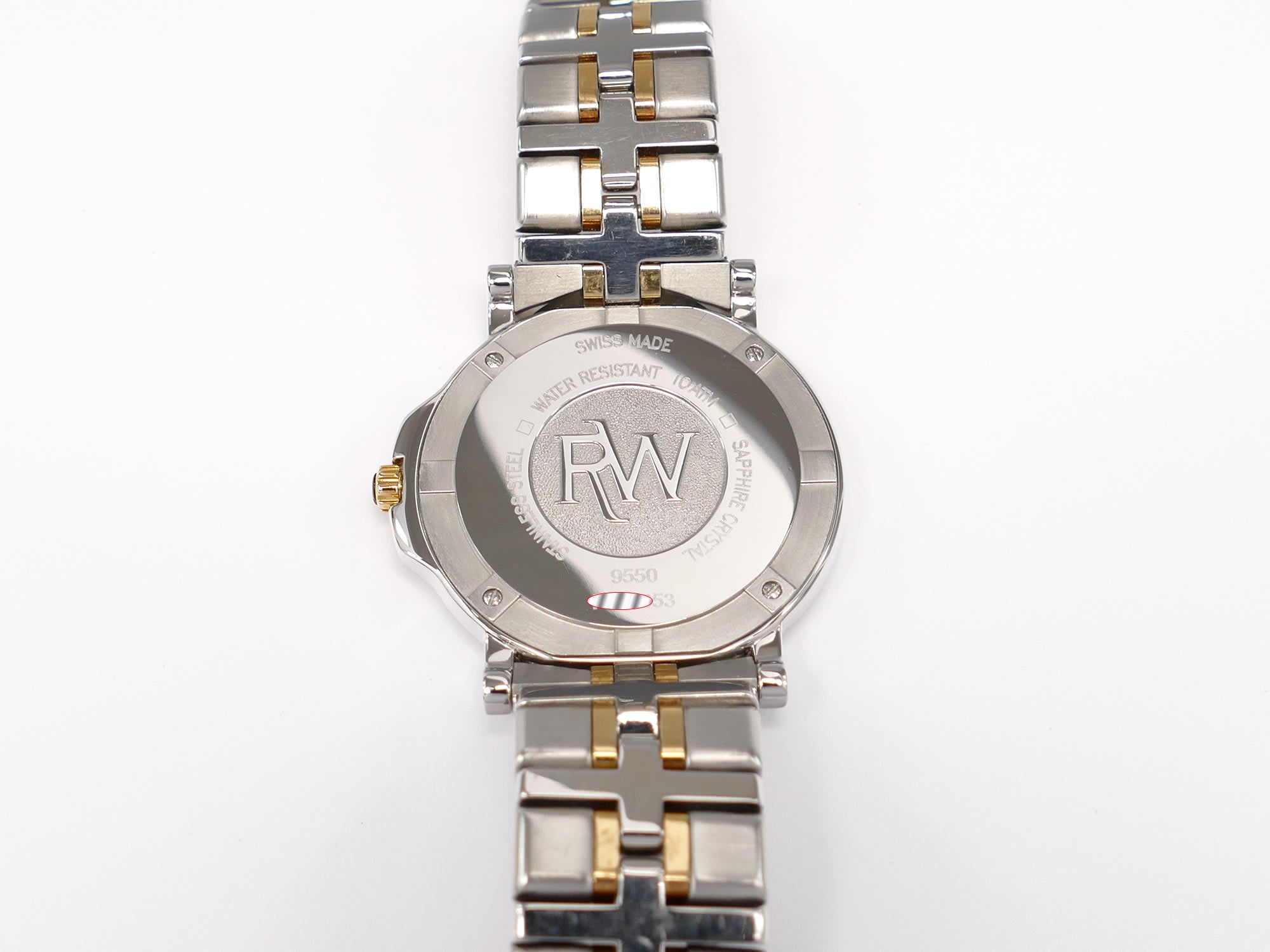 Raymond Weil Parsifal 9550 Stainless Steel case back