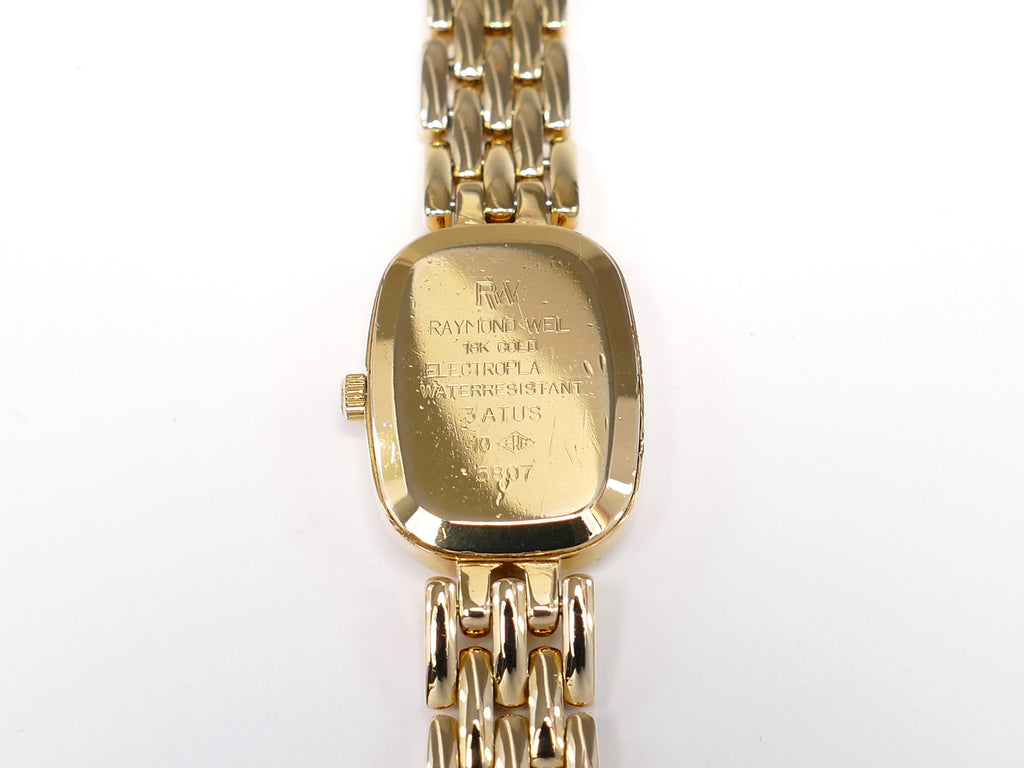 Raymond Weil Vintage 5807 18k Gold Plated case back
