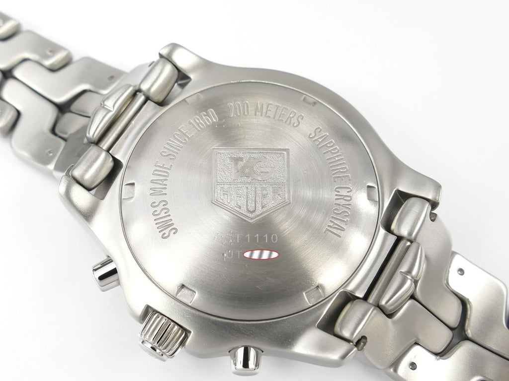 TAG Heuer Link Chronograph Blue Dial CT1110.BA0550 screw down case back