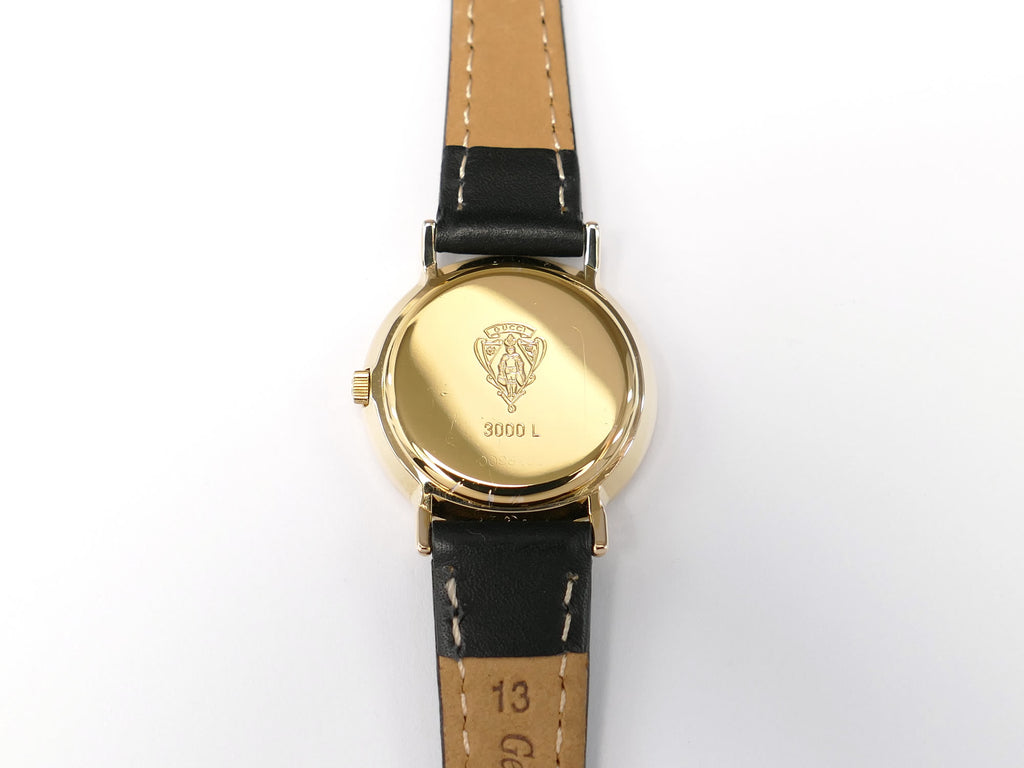 Gucci 3000L 18k Gold Plated case back
