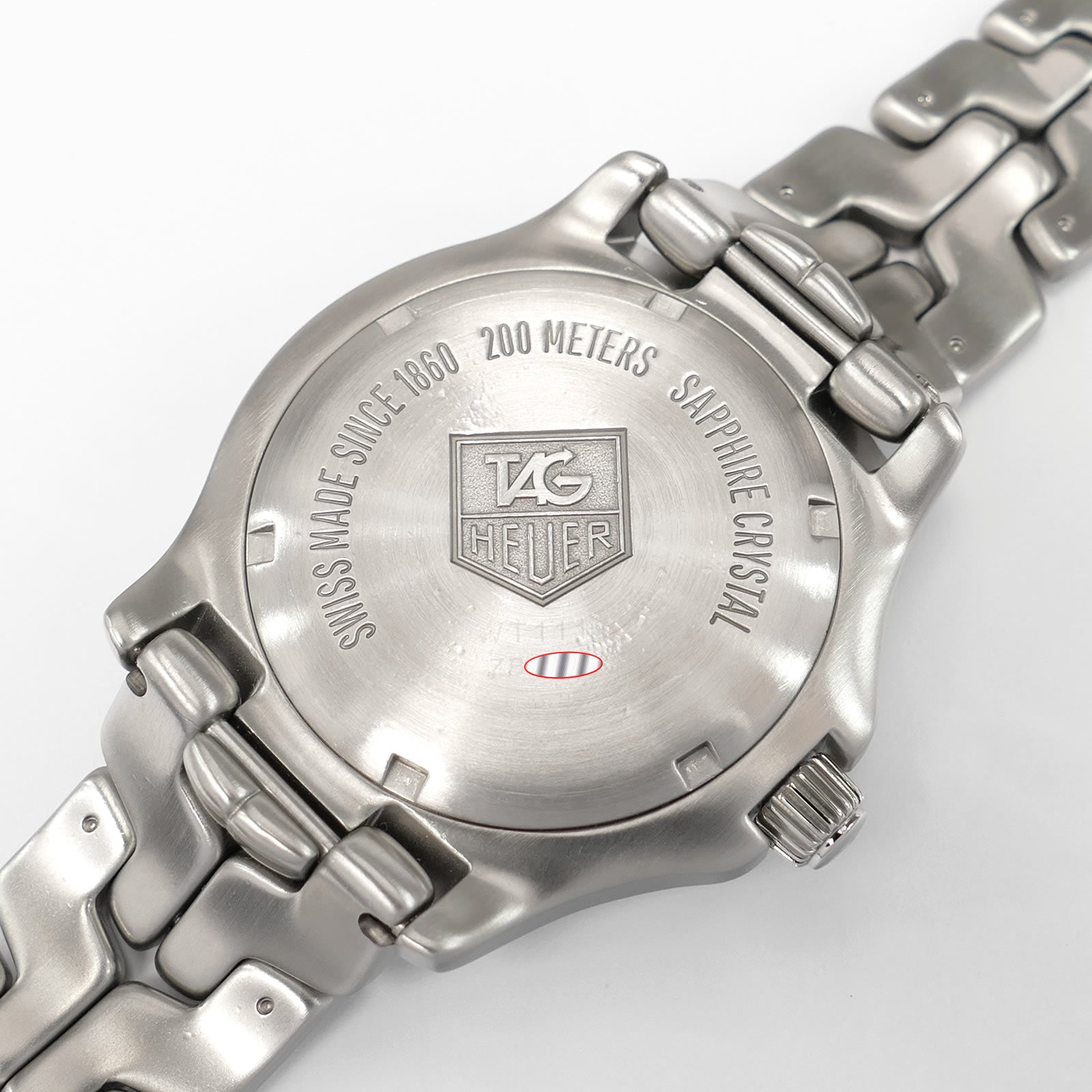 TAG Heuer Link WT1112 stainless steel screw down case back