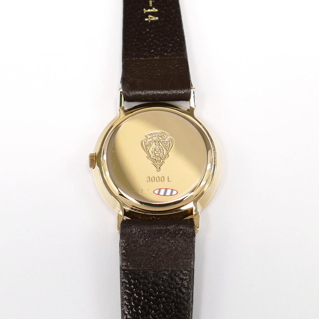 Gucci 3000L 18k Gold Plated case back