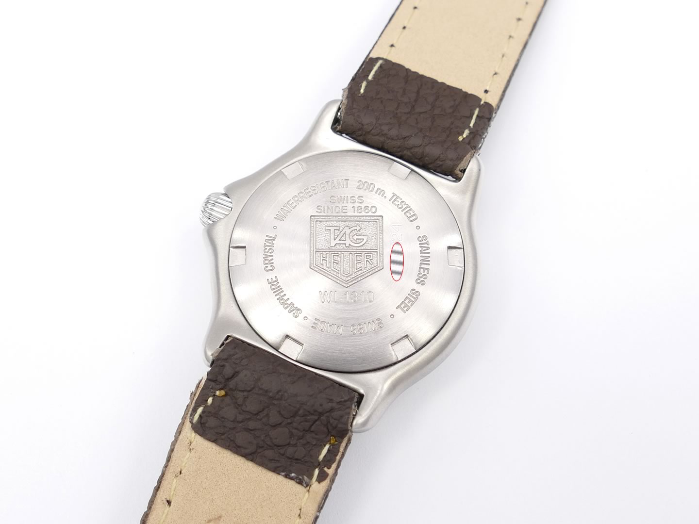 TAG Heuer SEL Silver WI1310 stainless steel screw down case back