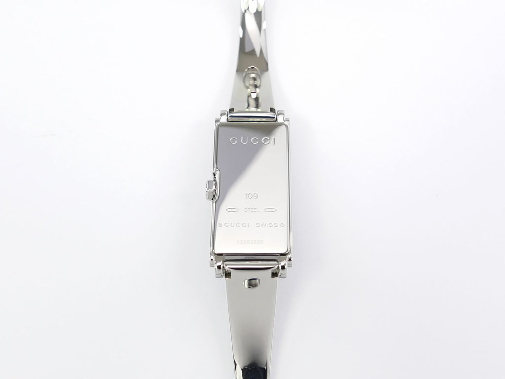 Gucci G-Line 109 Black YA109518 stainless steel case back