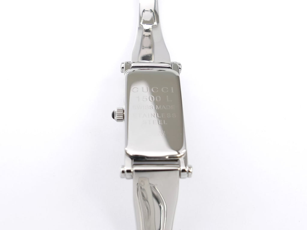 Gucci 1500 L Silver stainless steel case back