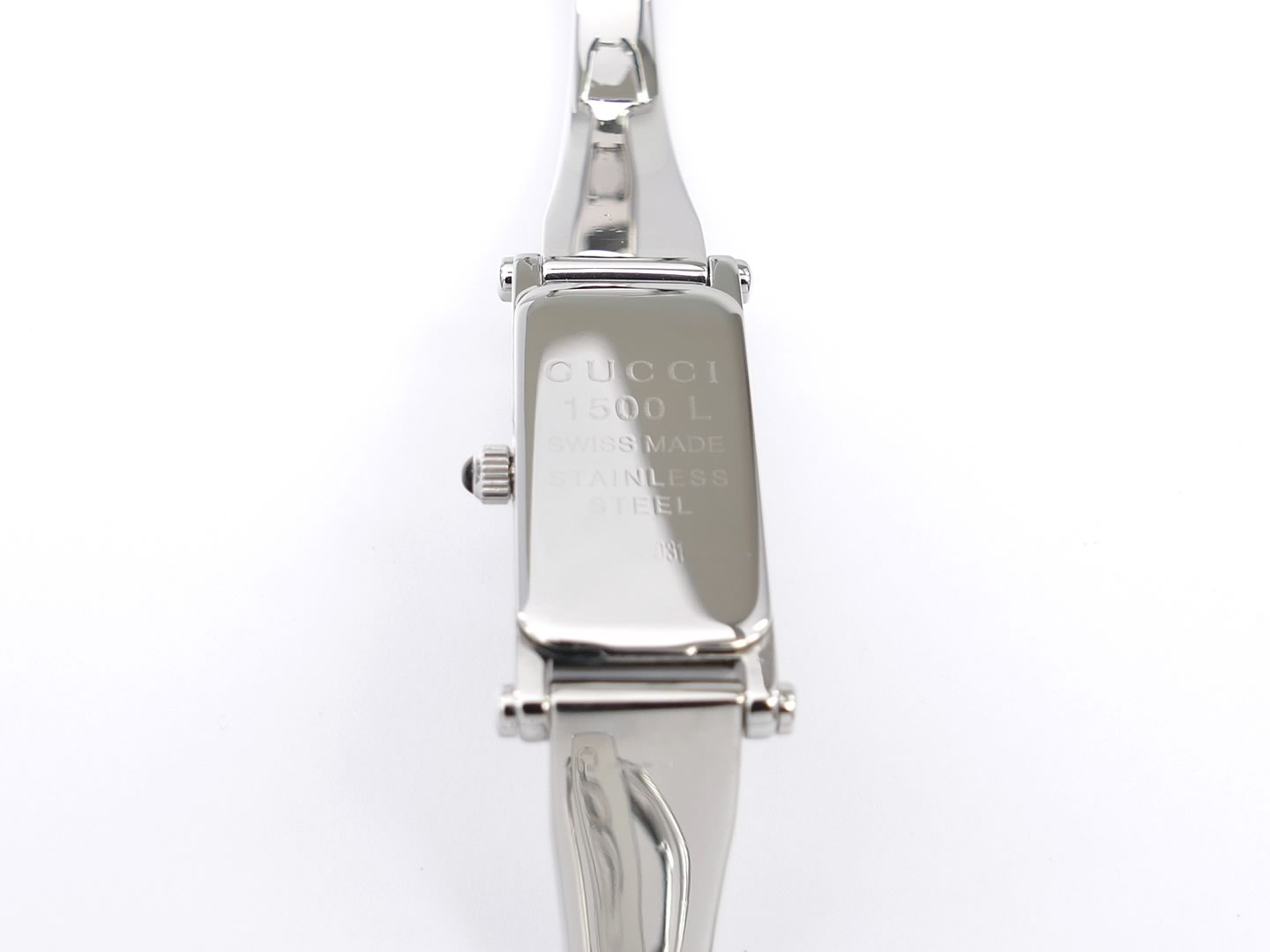 Gucci 1500 L Silver stainless steel case back