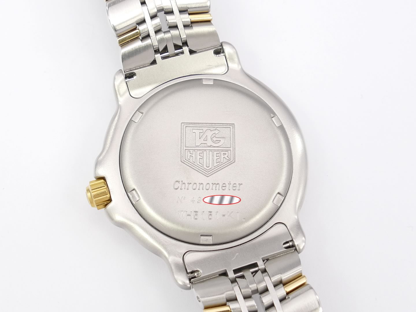 TAG Heuer 6000 Chronometer WH5151-K1 Racing Green screw down case back