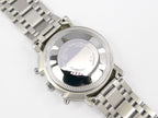 Baume et Mercier Richemont White Chronograph stainless steel screw down case back