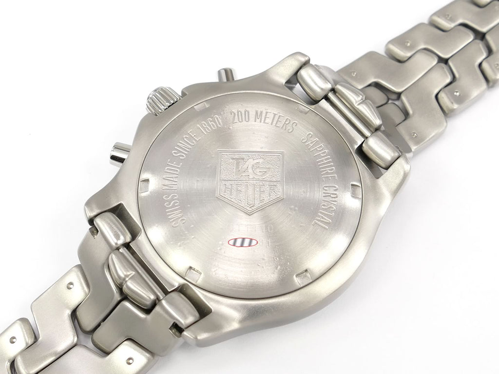 TAG Heuer Link Chronograph Blue CT1110.BA0550 folding clasp with security clasp
