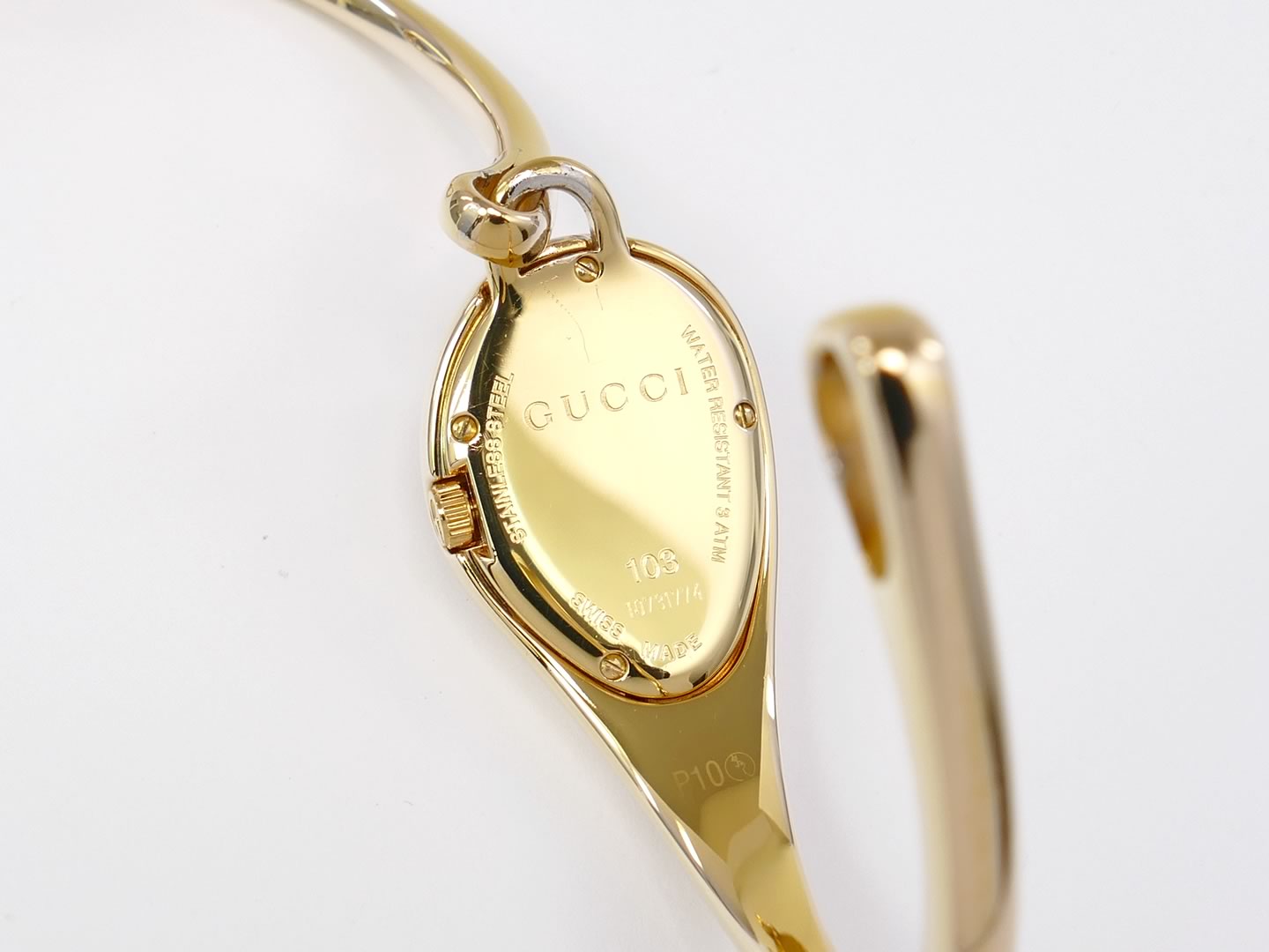 Gucci Horsebit Champagne 18k Gold case back