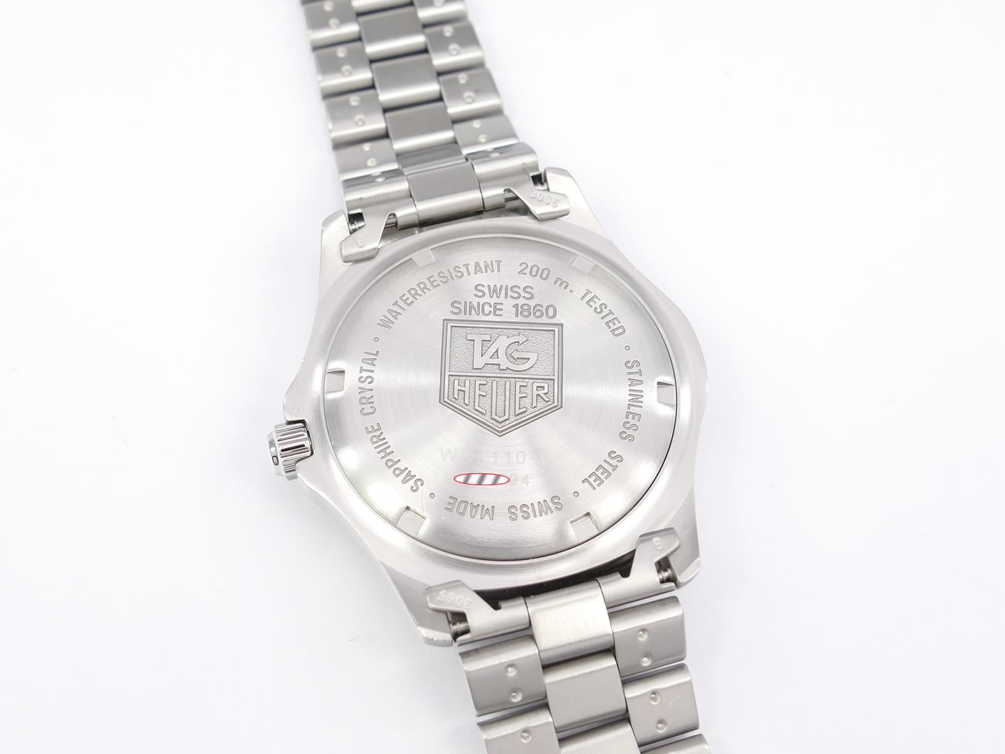 TAG Heuer 2000 Classic Black Dial WK1110.BA0317 screw down case back