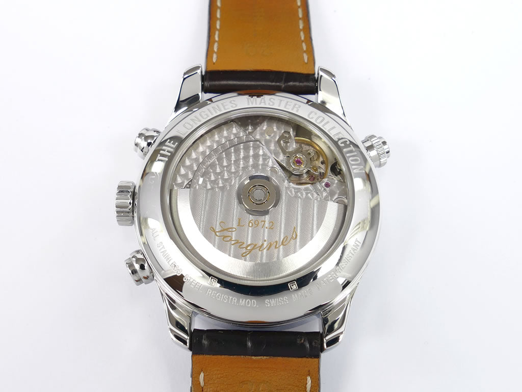 Longines Master Collection Silver L2.714.4.78.3 exhibition case back with self-winding movement