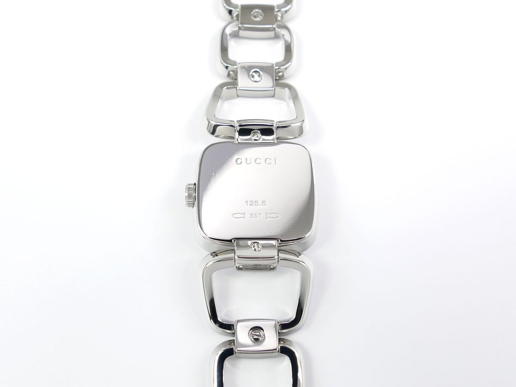 Gucci G White YA125502 stainless steel case back