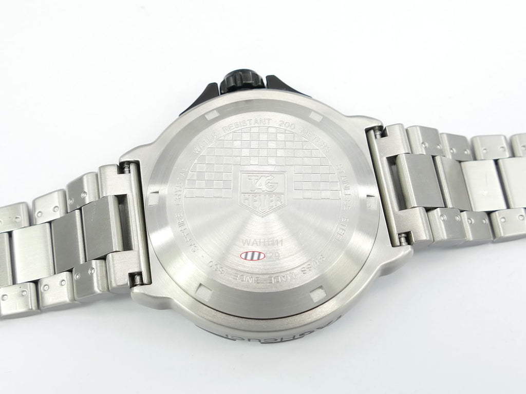 TAG Heuer Formula 1 White Dial WAH1111.BA0850 stainless steel case back