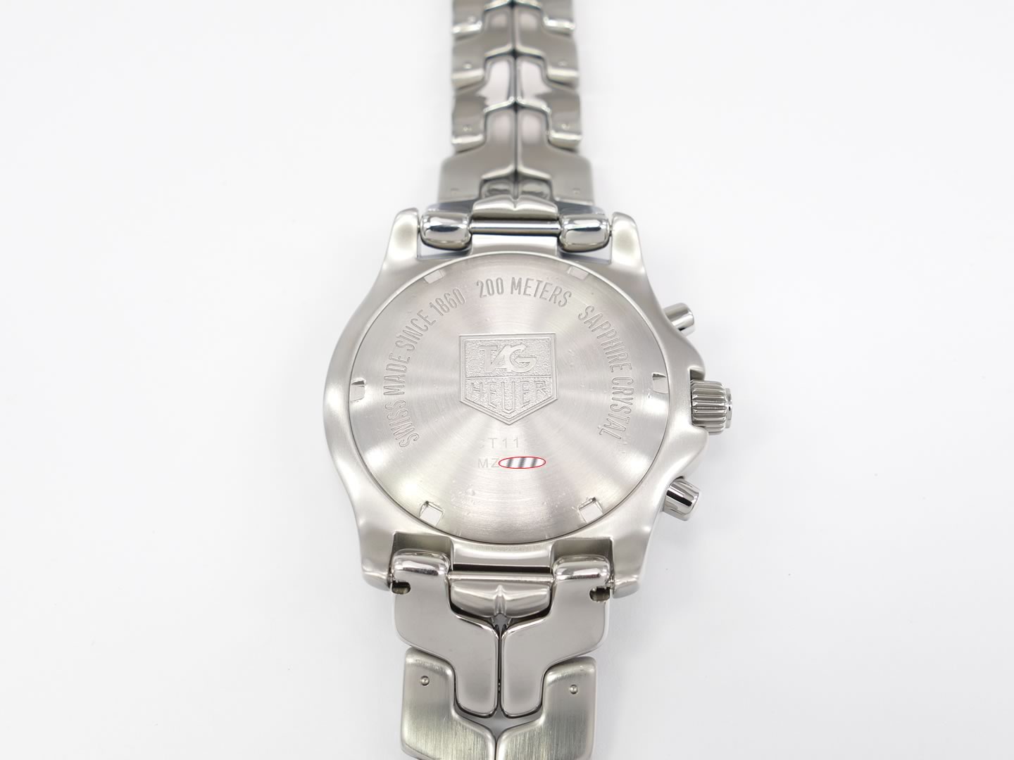 TAG Heuer Link Chronograph Silver CT1112.BA0551 screw down case back