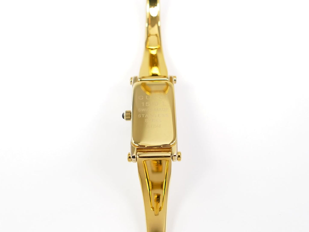 Gucci 1500L 18k Gold Plated case back