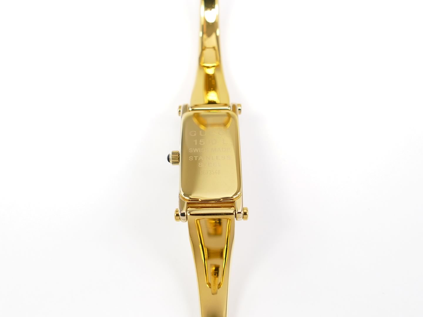 Gucci 1500L 18k Gold Plated case back