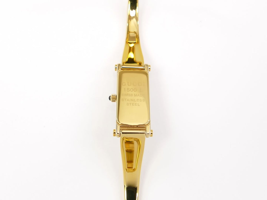 Gucci 1500L 18k Gold Plated case back