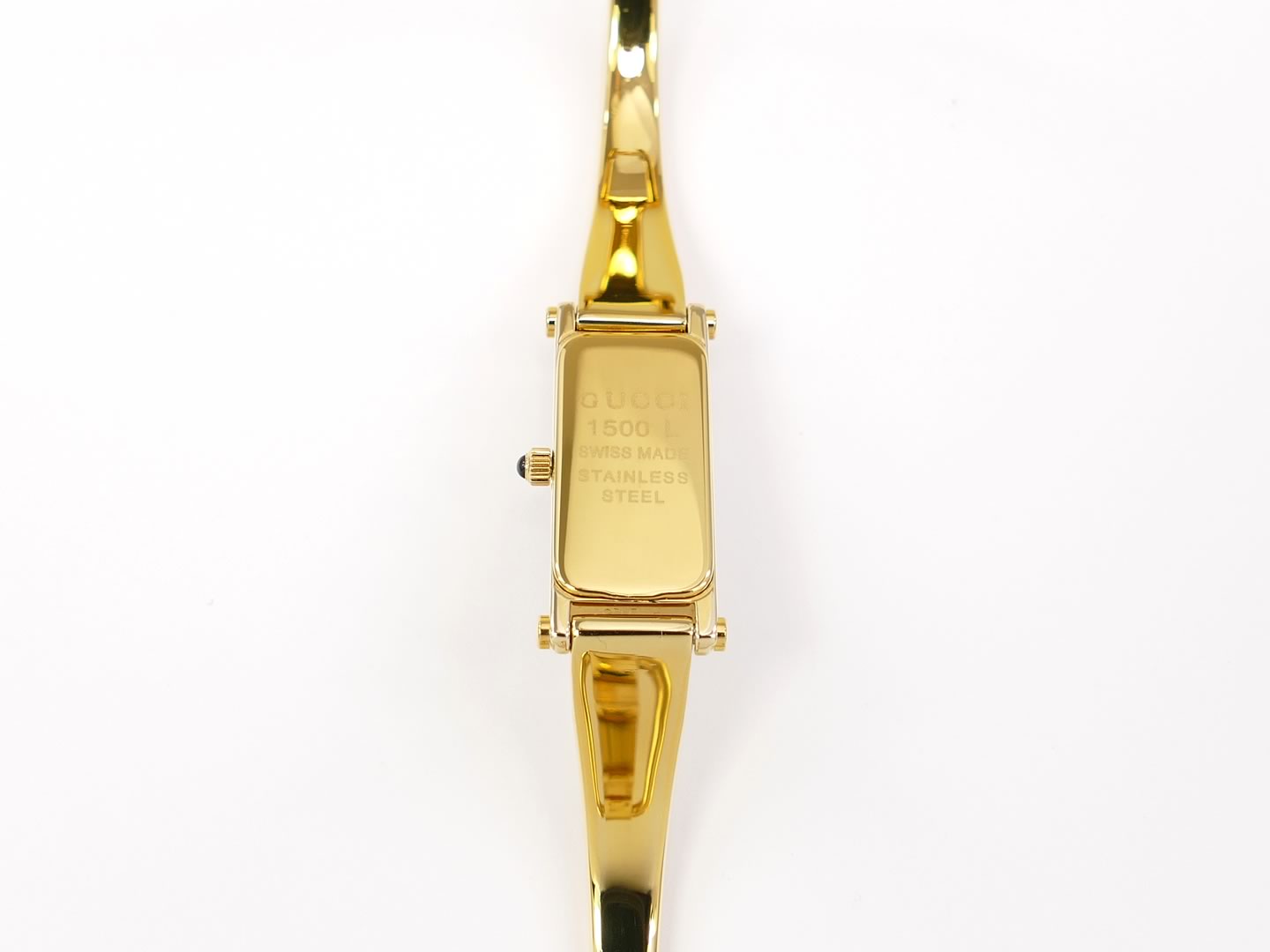 Gucci 1500L 18k Gold Plated case back