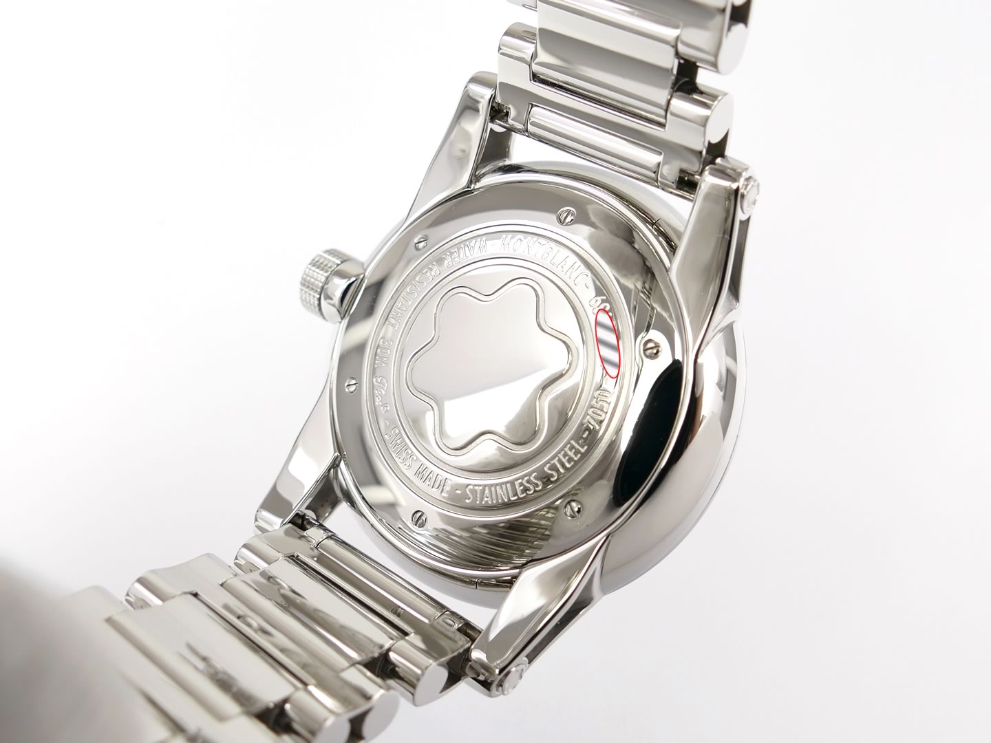 Montblanc Timewalker 7050 stainless steel case back