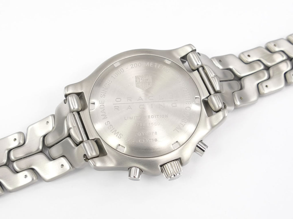 TAG Heuer Link Chronograph Oracle Racing CT1118 stainless steel case back