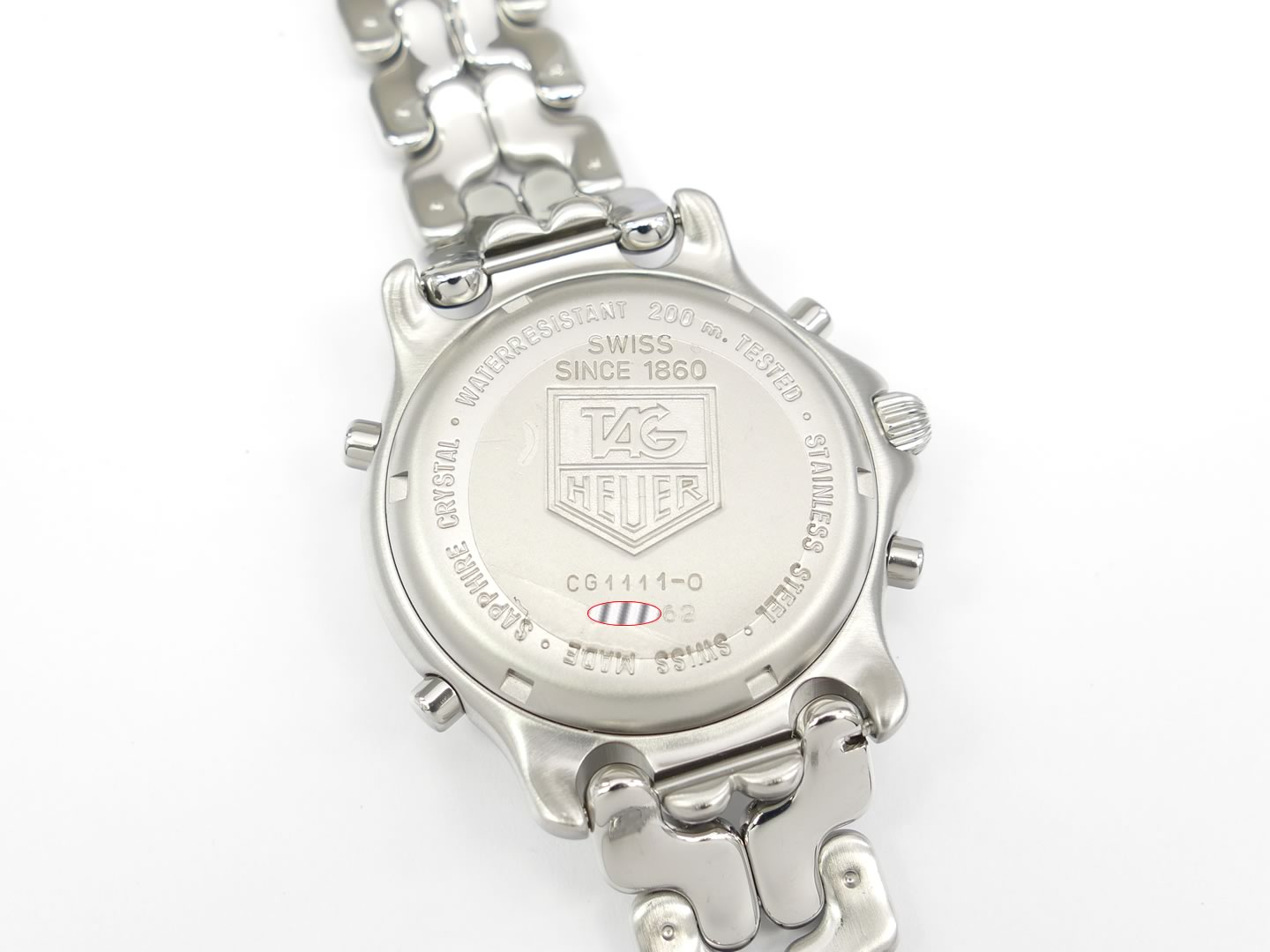 TAG Heuer SEL Chronograph CG1111-0 screw down case back