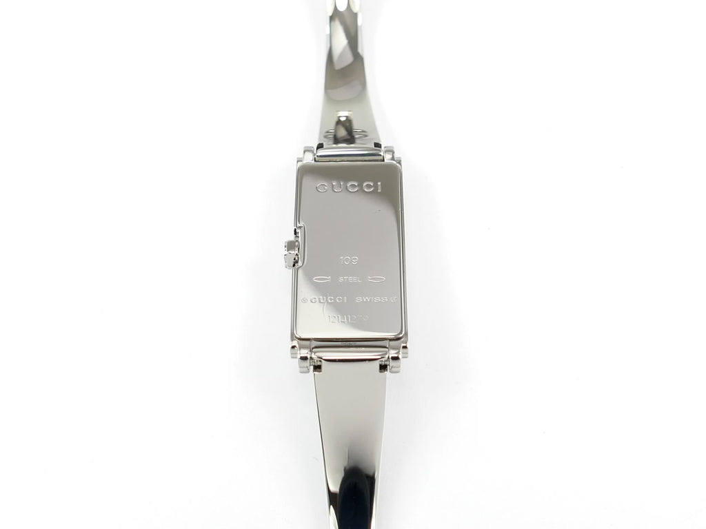 Gucci G-Line 109 Silver YA109519 Stainless Steel case back