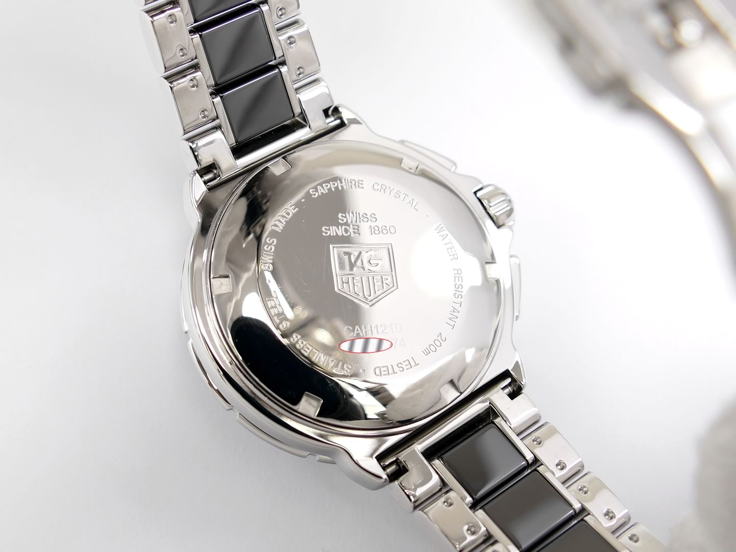 TAG Heuer Formula 1 Black Ceramic CAH1210.BA0862 screw down case back