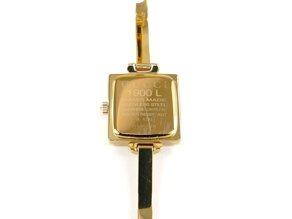 Gucci 1900L 18k Gold Plated case back
