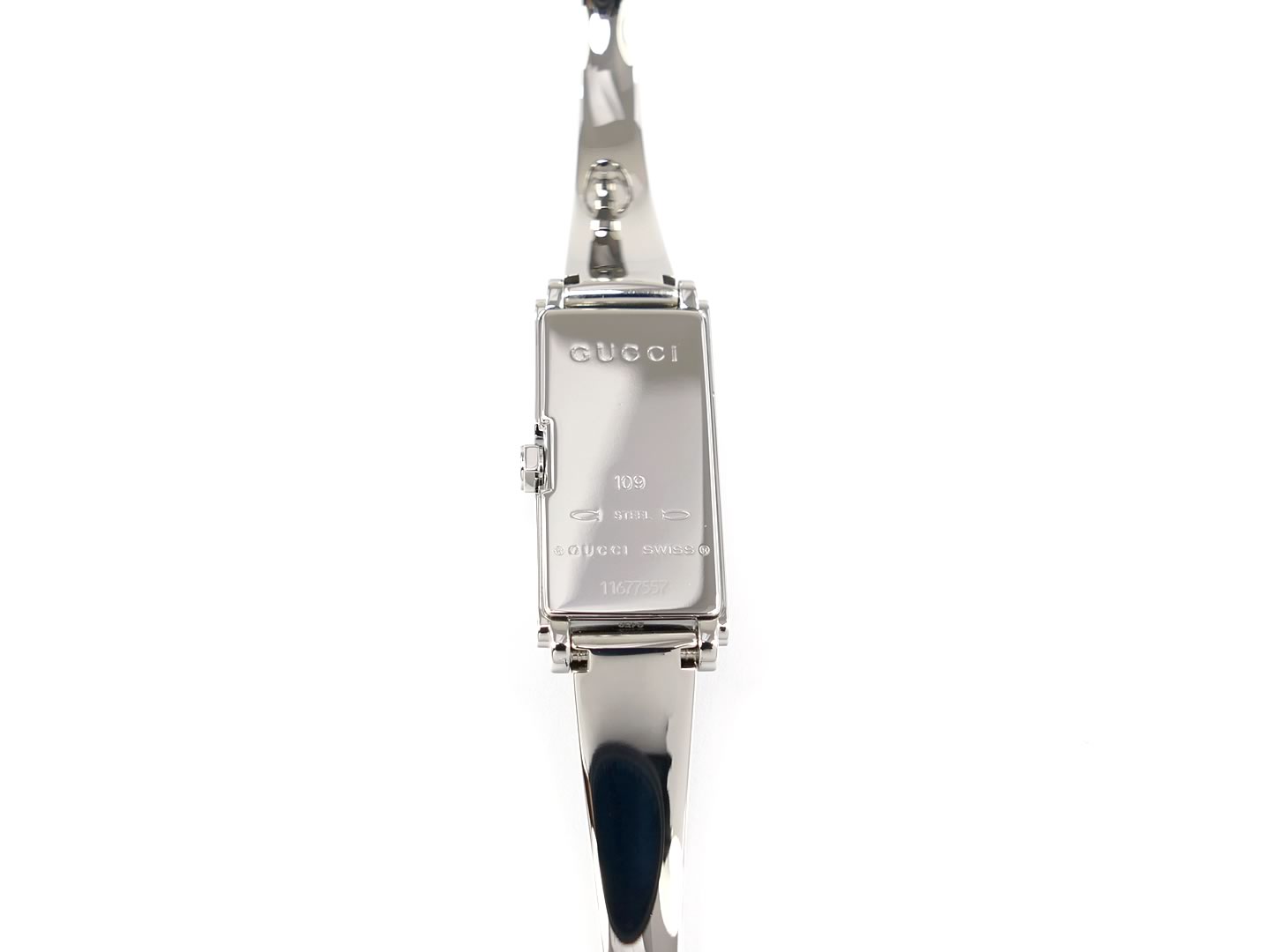 Gucci G-Line 109 stainless steel case back