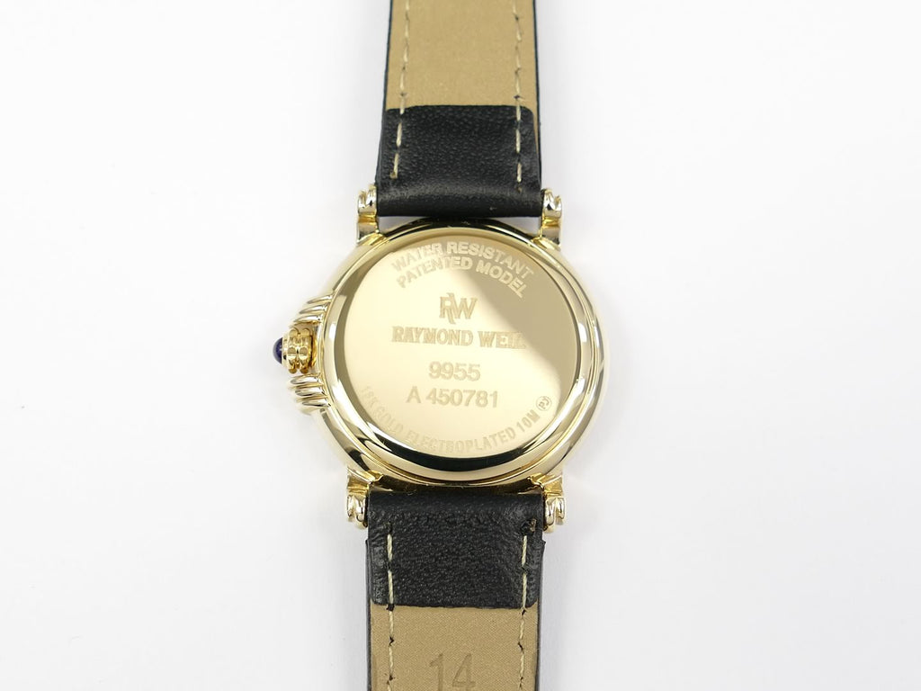 Raymond Weil Tradition 18k Gold case back 9955