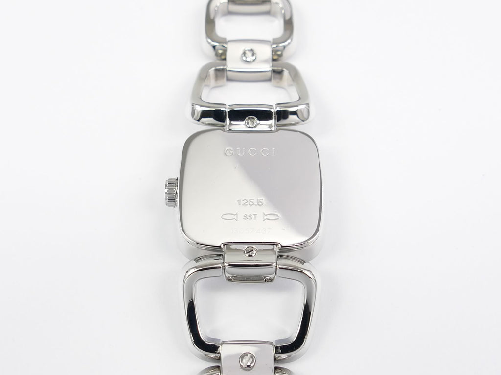 Gucci G Black YA125509 Stainless Steel case back