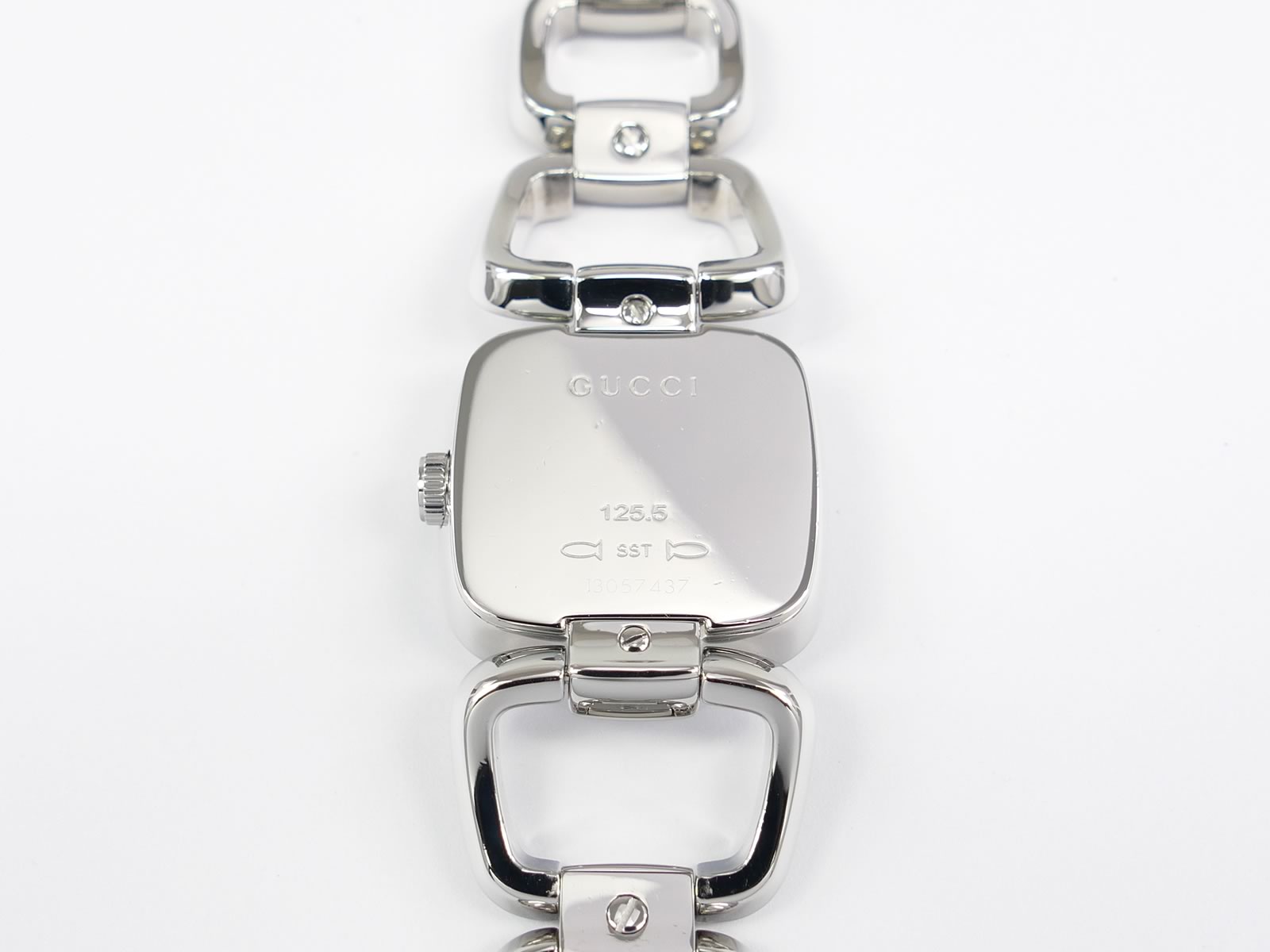 Gucci G Black YA125509 Stainless Steel case back