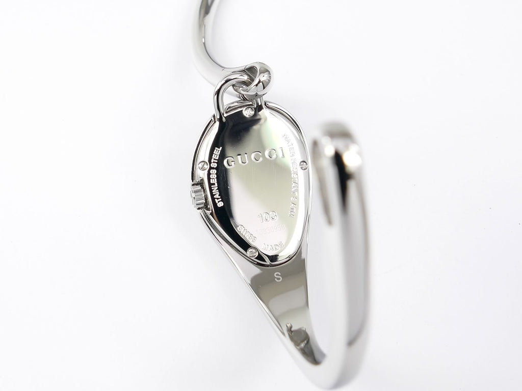 Gucci Horsebit 103 Silver Stainless Steel case back