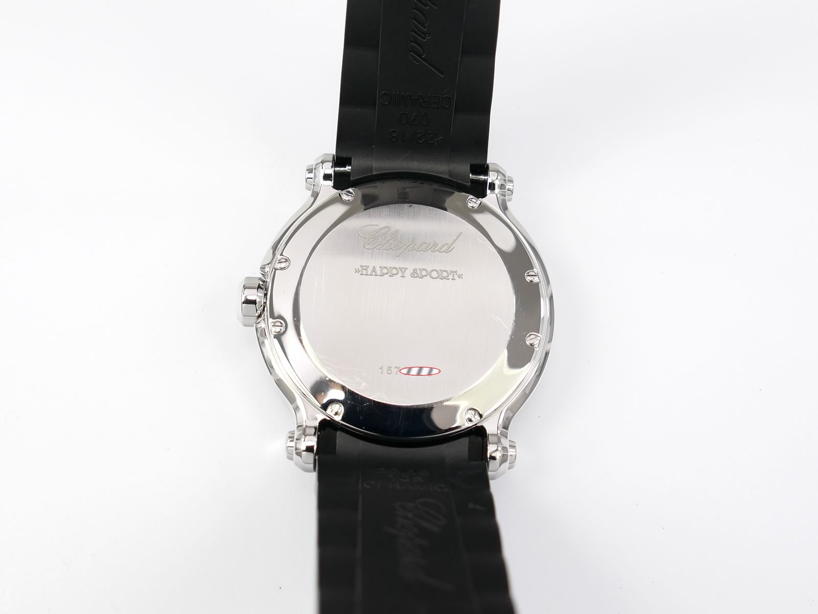 Chopard Happy Sport XL 288525-3005 stainless steel case back