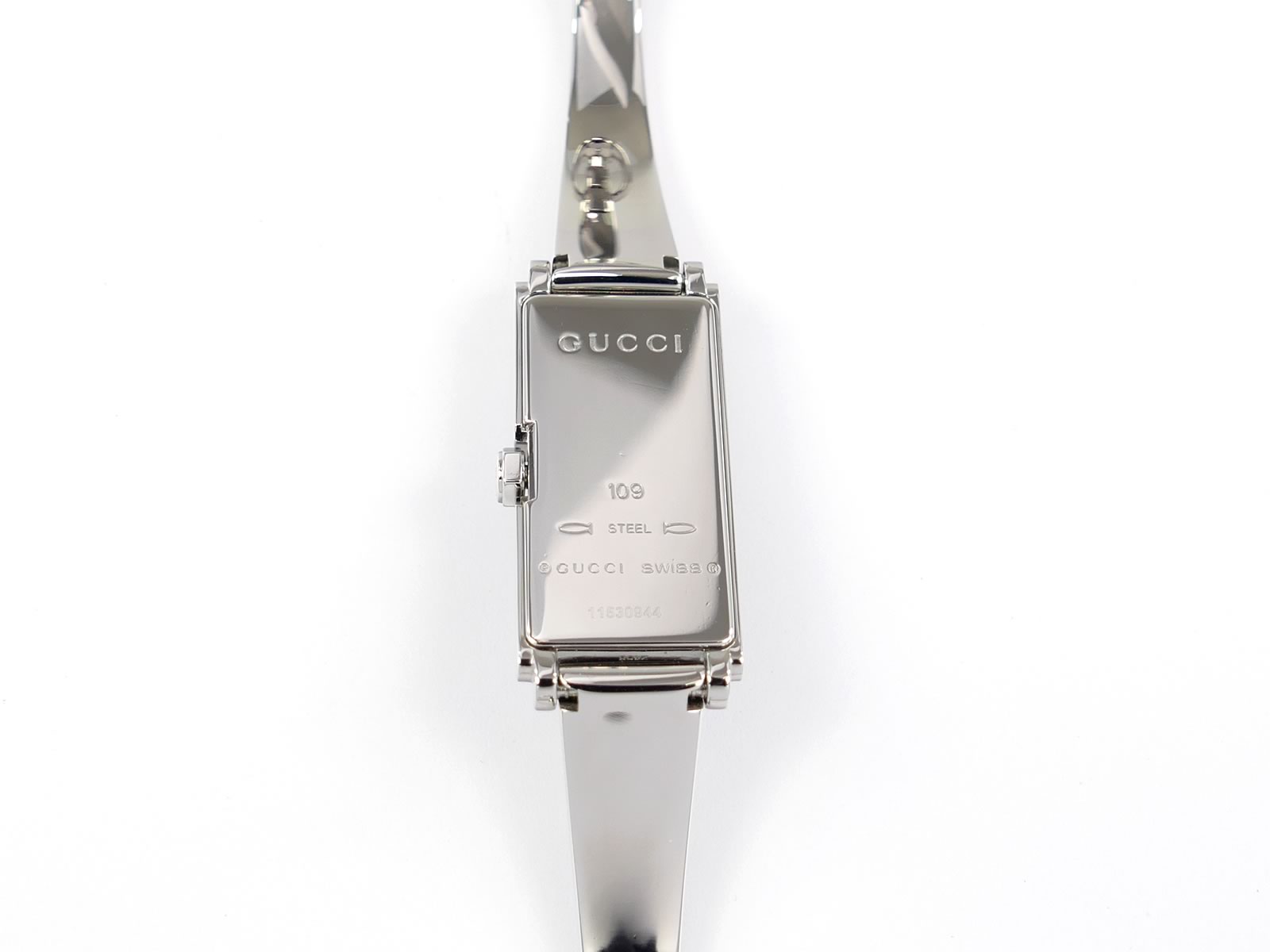 Gucci G-Line 109 stainless steel case back