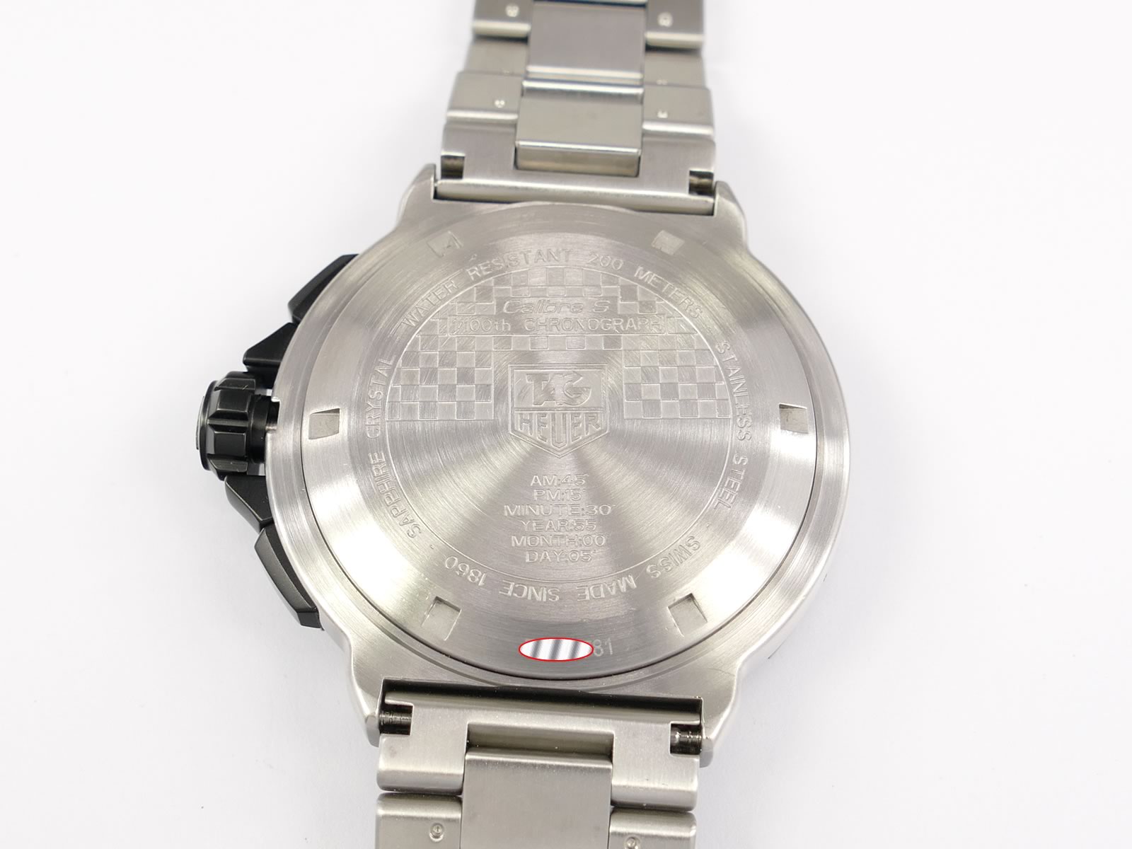 TAG Heuer Formula 1 Calibre S screw down case back