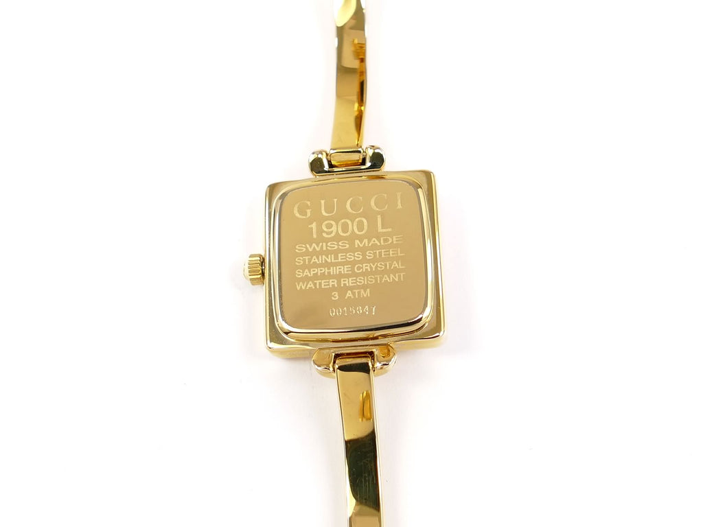 Gucci 1900L 18k Gold Plated case back