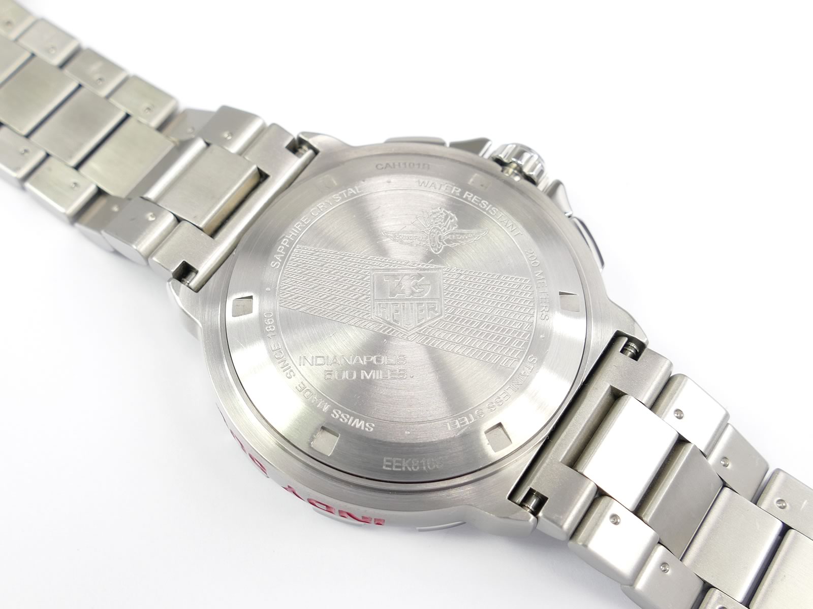 TAG Heuer Formula 1 Indy 500 Chronograph CAH101B.BA0854 screw down case back