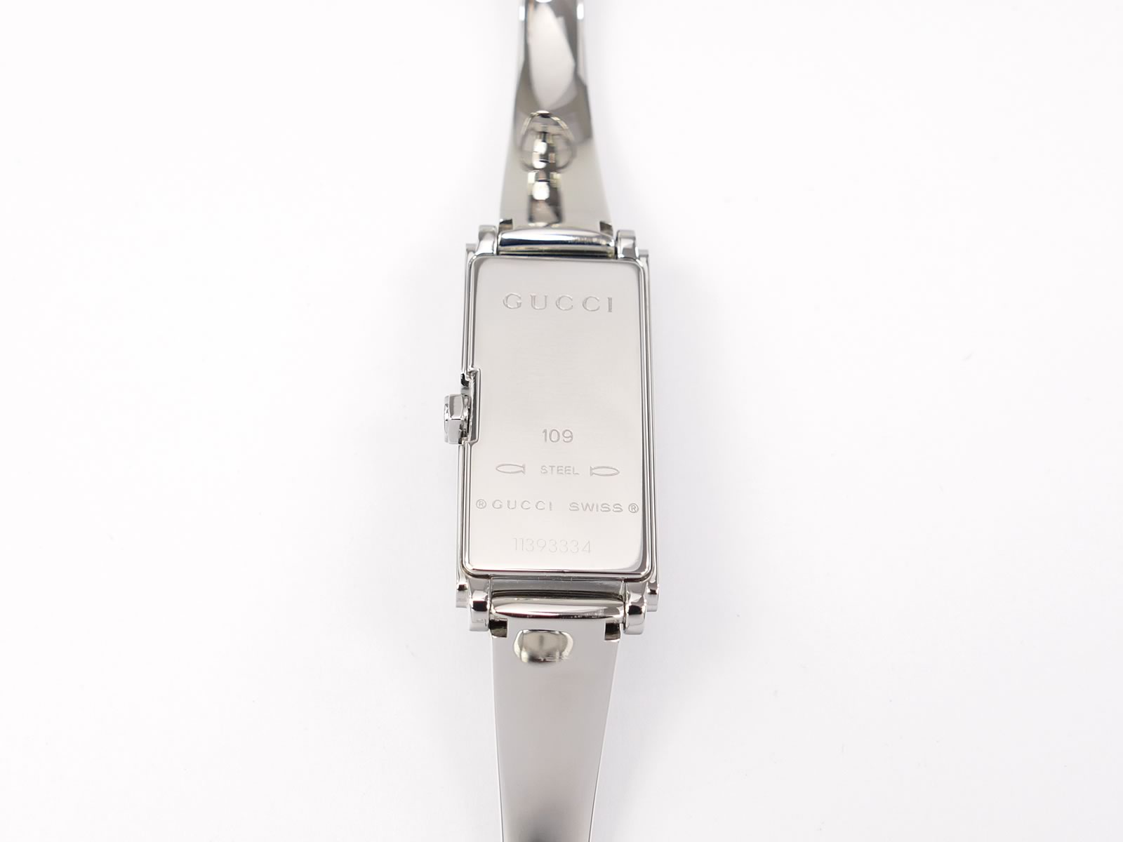 Gucci G-Line 109 Stainless Steel case back