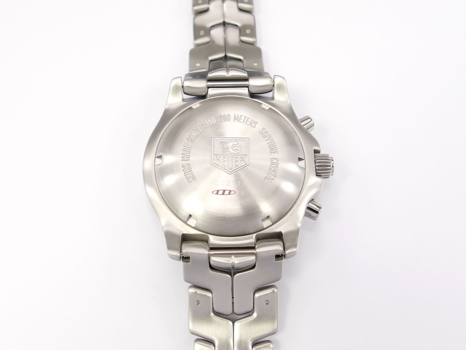 TAG Heuer Link CT2111 stainless steel case back
