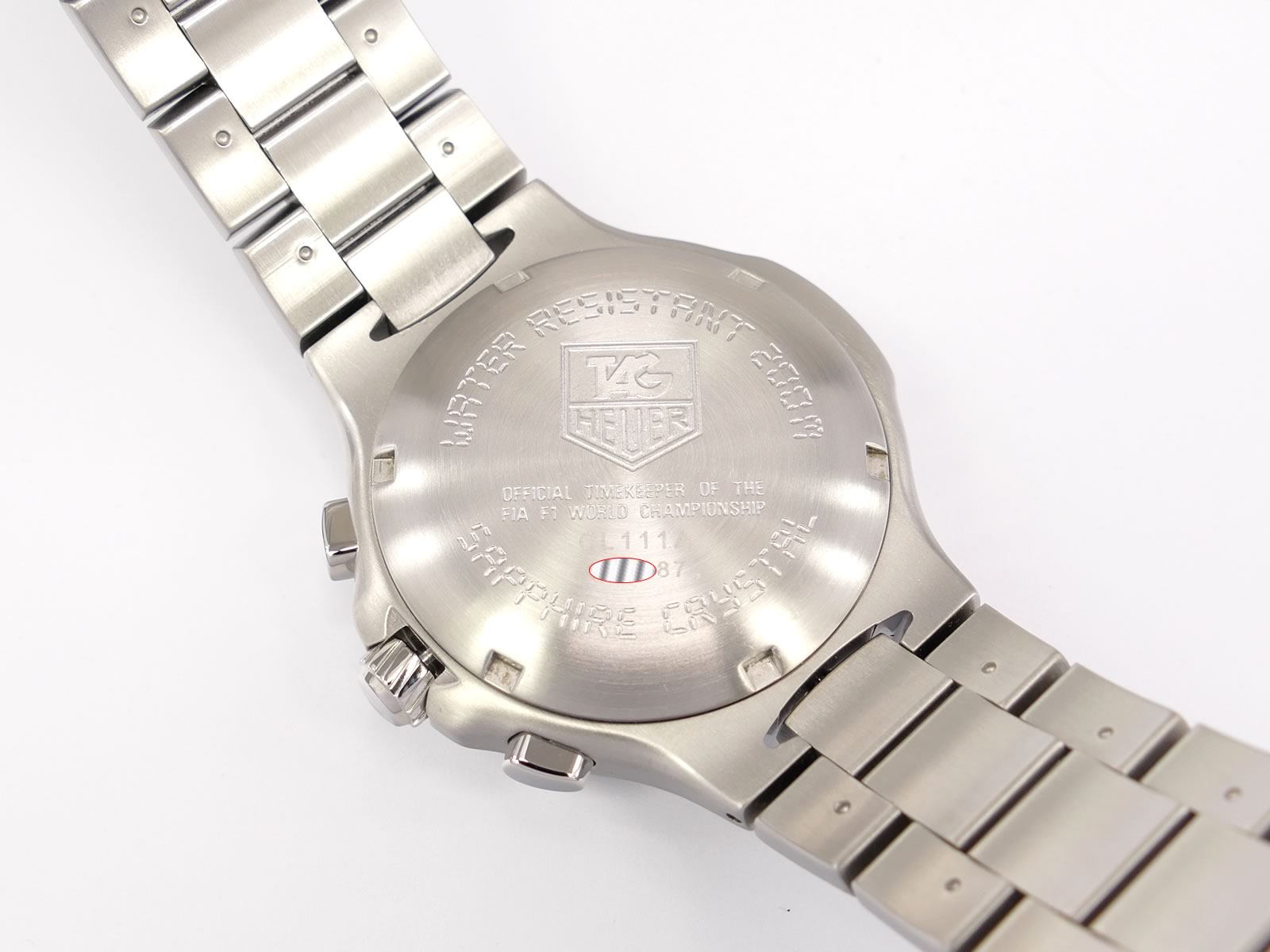 TAG Heuer Kirium F1 CL111A stainless steel screw down case back