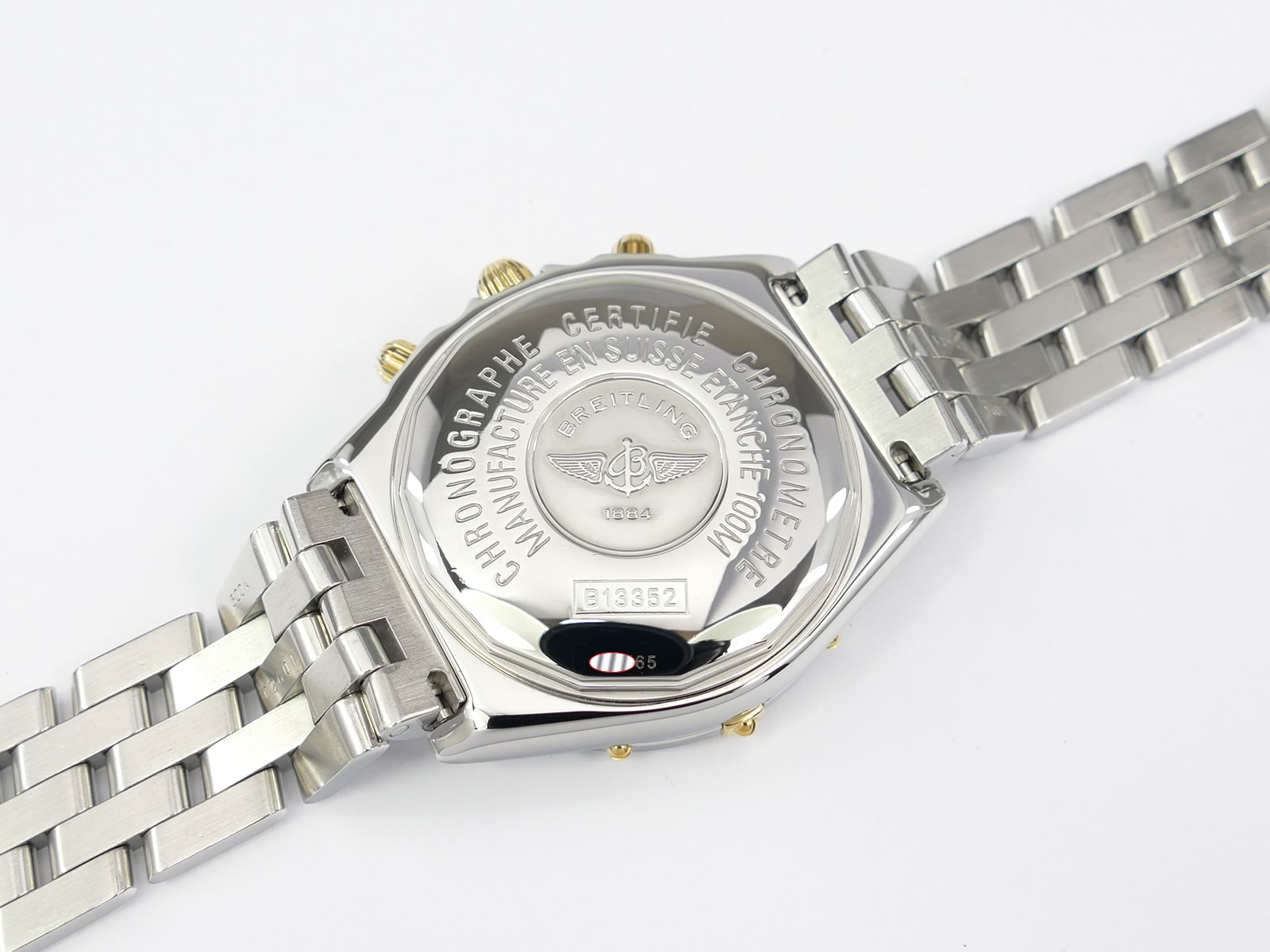 Breitling Chronomat B13352 stainless steel case back