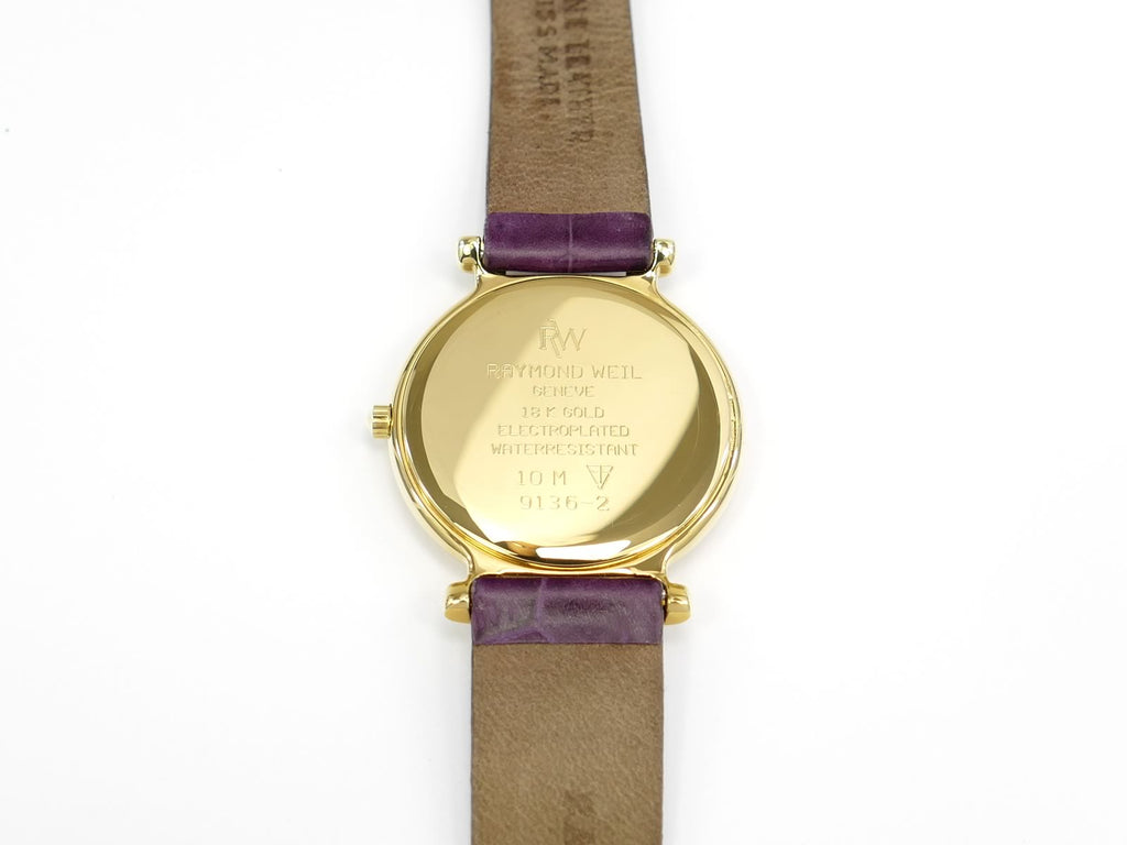 Raymond Weil Traditional 18k Gold Plated case back 9136-2
