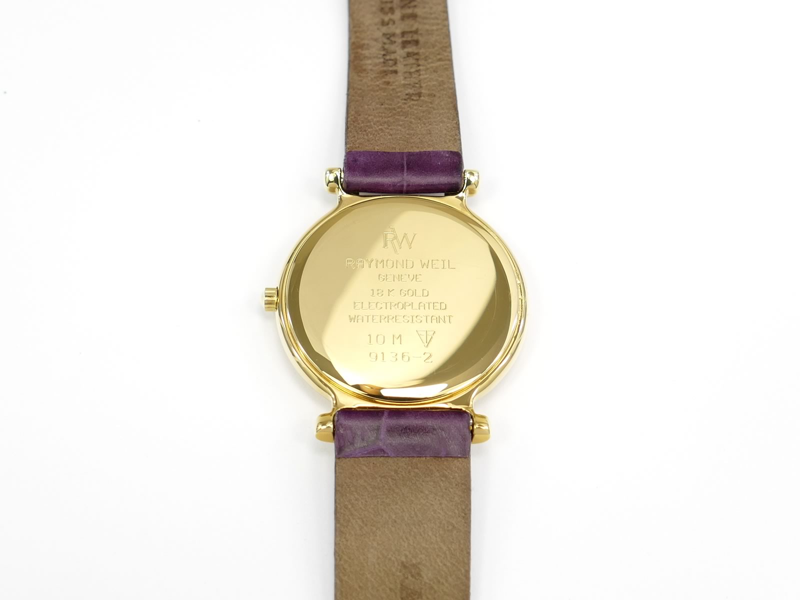 Raymond Weil Traditional 18k Gold Plated case back 9136-2