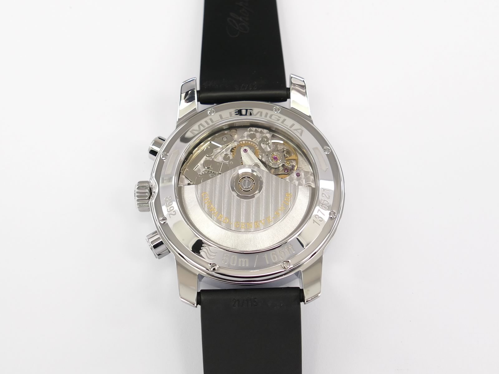 Chopard Mille Miglia GMT Chronograph 16/8992-3003 exhibition case back ETA 7754