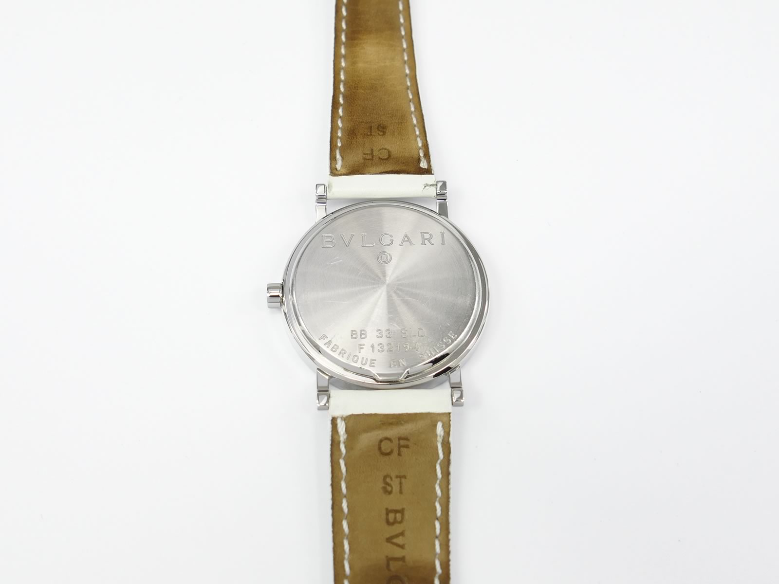 Bvlgari BB 33 SLD stainless steel case back