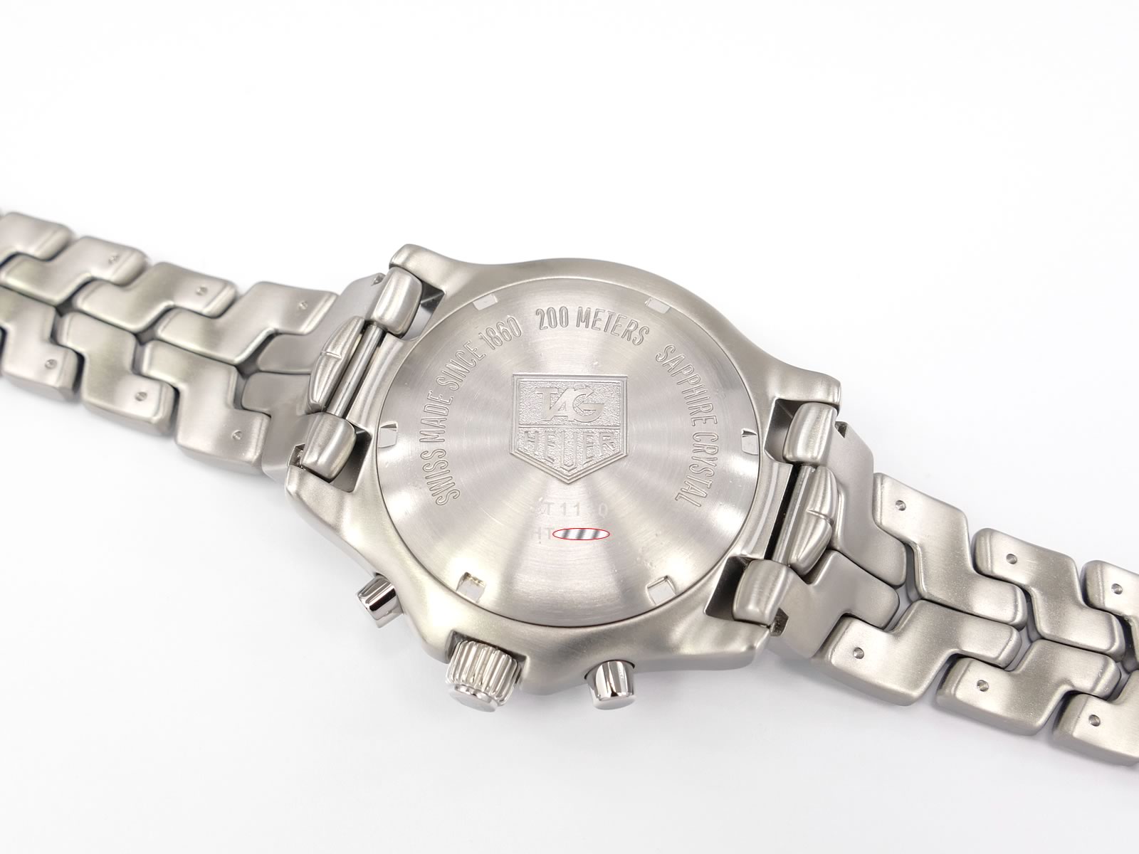 TAG Heuer Link Chronograph CT1110.BA0550 screw down case back
