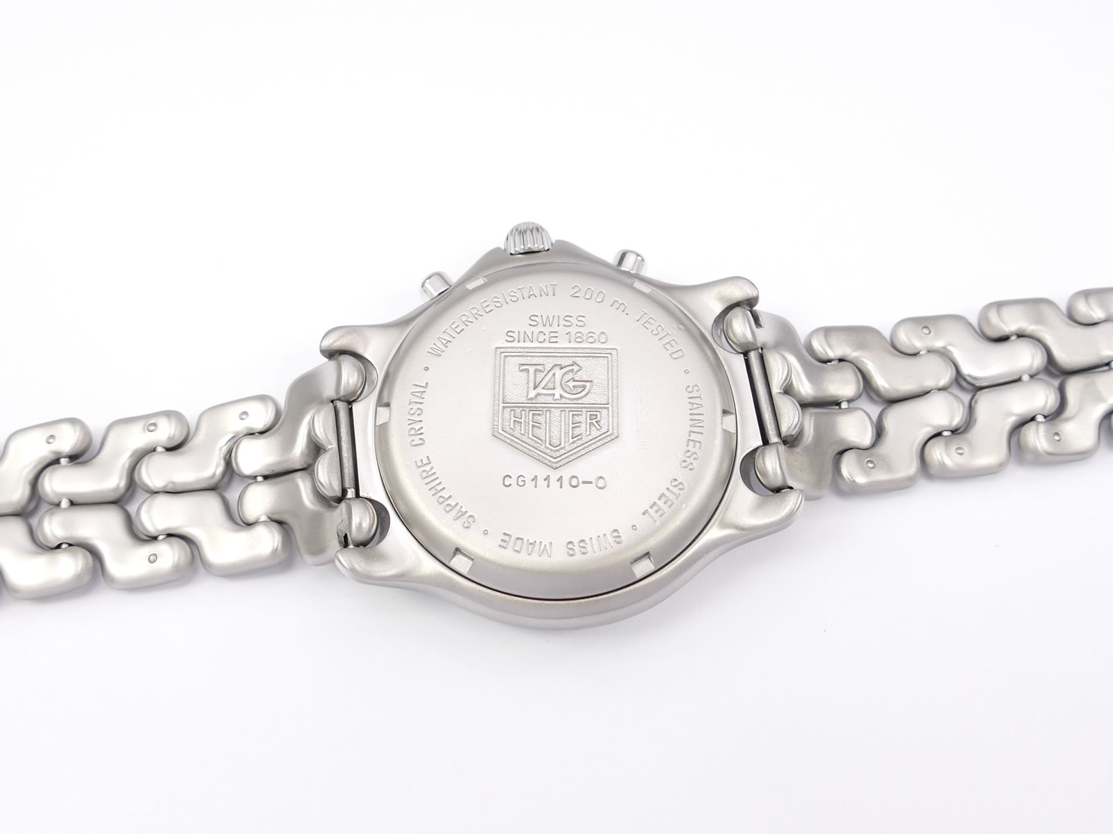 TAG Heuer SEL Chronograph CG1110-0 stainless steel screw down case back