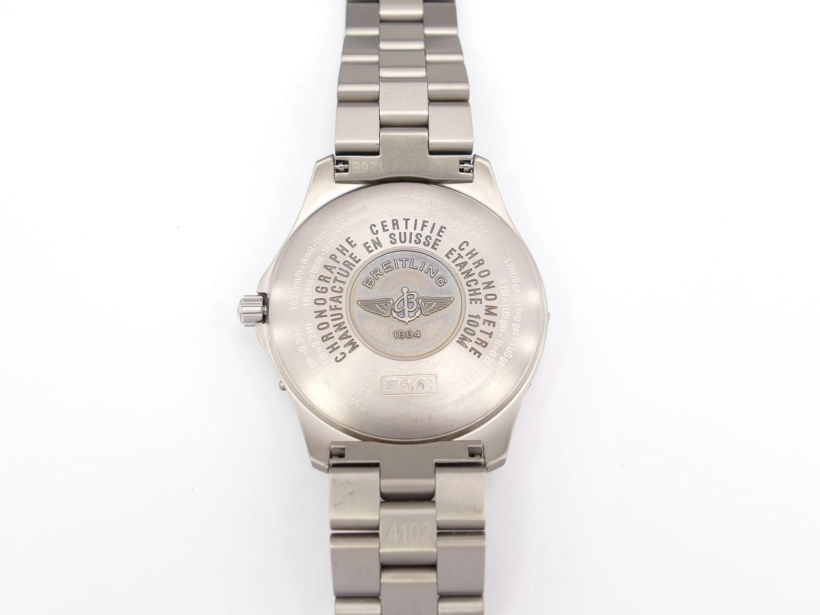 Breitling Aerospace Chronometre E75362 Titanium case back
